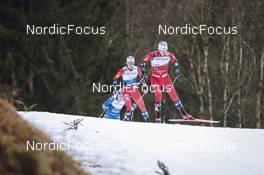 04.01.2023, Oberstdorf, Germany (GER): Anne Kjersti Kalvaa (NOR), Tiril Udnes Weng (NOR), (l-r)  - FIS world cup cross-country, tour de ski, pursuit, Oberstdorf (GER). www.nordicfocus.com. © Modica/NordicFocus. Every downloaded picture is fee-liable.