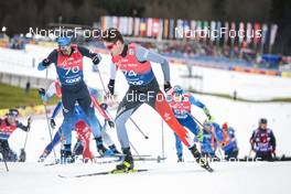 04.01.2023, Oberstdorf, Germany (GER): Imanol Rojo (ESP), Samuel Gary Hendry (CAN), (l-r)  - FIS world cup cross-country, tour de ski, pursuit, Oberstdorf (GER). www.nordicfocus.com. © Modica/NordicFocus. Every downloaded picture is fee-liable.