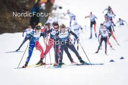04.01.2023, Oberstdorf, Germany (GER): Juliette Ducordeau (FRA), Julia Kern (USA), Jessie Diggins (USA), (l-r)  - FIS world cup cross-country, tour de ski, pursuit, Oberstdorf (GER). www.nordicfocus.com. © Modica/NordicFocus. Every downloaded picture is fee-liable.