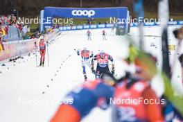 04.01.2023, Oberstdorf, Germany (GER): Roman Furger (SUI), Eric Rosjoe (SWE), (l-r)  - FIS world cup cross-country, tour de ski, pursuit, Oberstdorf (GER). www.nordicfocus.com. © Modica/NordicFocus. Every downloaded picture is fee-liable.