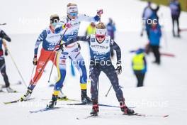04.01.2023, Oberstdorf, Germany (GER): Maja Dahlqvist (SWE), Sophia Laukli (USA), (l-r)  - FIS world cup cross-country, tour de ski, pursuit, Oberstdorf (GER). www.nordicfocus.com. © Modica/NordicFocus. Every downloaded picture is fee-liable.
