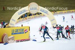 04.01.2023, Oberstdorf, Germany (GER): Florian Notz (GER), Paolo Ventura (ITA), Olivier Leveille (CAN), (l-r)  - FIS world cup cross-country, tour de ski, pursuit, Oberstdorf (GER). www.nordicfocus.com. © Modica/NordicFocus. Every downloaded picture is fee-liable.