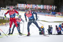 04.01.2023, Oberstdorf, Germany (GER): Haavard Moseby (NOR), Ben Ogden (USA), (l-r)  - FIS world cup cross-country, tour de ski, pursuit, Oberstdorf (GER). www.nordicfocus.com. © Modica/NordicFocus. Every downloaded picture is fee-liable.