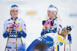 04.01.2023, Oberstdorf, Germany (GER): Anna Dyvik (SWE), Maja Dahlqvist (SWE), (l-r)  - FIS world cup cross-country, tour de ski, pursuit, Oberstdorf (GER). www.nordicfocus.com. © Modica/NordicFocus. Every downloaded picture is fee-liable.