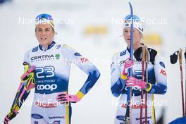 04.01.2023, Oberstdorf, Germany (GER): Anna Dyvik (SWE), Maja Dahlqvist (SWE), (l-r)  - FIS world cup cross-country, tour de ski, pursuit, Oberstdorf (GER). www.nordicfocus.com. © Modica/NordicFocus. Every downloaded picture is fee-liable.
