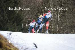 04.01.2023, Oberstdorf, Germany (GER): Liliane Gagnon (CAN), Lisa Lohmann (GER), Dahria Beatty (CAN), (l-r)  - FIS world cup cross-country, tour de ski, pursuit, Oberstdorf (GER). www.nordicfocus.com. © Modica/NordicFocus. Every downloaded picture is fee-liable.