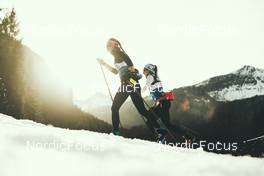 02.01.2023, Oberstdorf, Germany (GER): Laura Gimmler (GER), Pia Fink (GER), (l-r)  - FIS world cup cross-country, tour de ski, training, Oberstdorf (GER). www.nordicfocus.com. © Modica/NordicFocus. Every downloaded picture is fee-liable.