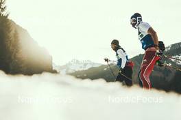 02.01.2023, Oberstdorf, Germany (GER): Richard Jouve (FRA), Renaud Jay (FRA), (l-r)  - FIS world cup cross-country, tour de ski, training, Oberstdorf (GER). www.nordicfocus.com. © Modica/NordicFocus. Every downloaded picture is fee-liable.