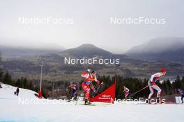 08.01.2023, Val di Fiemme, Italy (ITA): Scott Patterson (USA), Dominik Bury (POL), Roman Furger (SUI), Candide Pralong (SUI), (l-r)  - FIS world cup cross-country, tour de ski, final climb, Val di Fiemme (ITA). www.nordicfocus.com. © Barbieri/NordicFocus. Every downloaded picture is fee-liable.