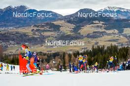 08.01.2023, Val di Fiemme, Italy (ITA): Katherine Stewart-Jones (CAN), Julia Kern (USA), Lisa Lohmann (GER), Laura Gimmler (GER), (l-r)  - FIS world cup cross-country, tour de ski, final climb, Val di Fiemme (ITA). www.nordicfocus.com. © Barbieri/NordicFocus. Every downloaded picture is fee-liable.