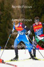 08.01.2023, Val di Fiemme, Italy (ITA): Martin Himma (EST), Giovanni Ticco (ITA), (l-r)  - FIS world cup cross-country, tour de ski, final climb, Val di Fiemme (ITA). www.nordicfocus.com. © Barbieri/NordicFocus. Every downloaded picture is fee-liable.