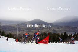 08.01.2023, Val di Fiemme, Italy (ITA): Francesco De Fabiani (ITA), Hunter Wonders (USA), Jonas Dobler (GER), Russell Kennedy (CAN), (l-r)  - FIS world cup cross-country, tour de ski, final climb, Val di Fiemme (ITA). www.nordicfocus.com. © Barbieri/NordicFocus. Every downloaded picture is fee-liable.
