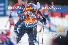 08.01.2023, Val di Fiemme, Italy (ITA): Ben Ogden (USA) - FIS world cup cross-country, tour de ski, final climb, Val di Fiemme (ITA). www.nordicfocus.com. © Modica/NordicFocus. Every downloaded picture is fee-liable.
