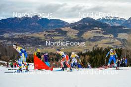 08.01.2023, Val di Fiemme, Italy (ITA): Moa Ilar (SWE), Nadine Faehndrich (SUI), Maerta Rosenberg (SWE), Anja Mandeljc (SLO), (l-r)  - FIS world cup cross-country, tour de ski, final climb, Val di Fiemme (ITA). www.nordicfocus.com. © Barbieri/NordicFocus. Every downloaded picture is fee-liable.