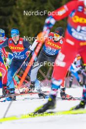 08.01.2023, Val di Fiemme, Italy (ITA): Imanol Rojo (ESP), Olivier Leveille (CAN), (l-r)  - FIS world cup cross-country, tour de ski, final climb, Val di Fiemme (ITA). www.nordicfocus.com. © Barbieri/NordicFocus. Every downloaded picture is fee-liable.
