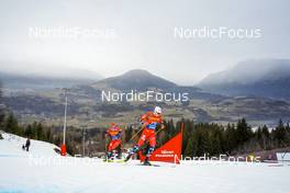 08.01.2023, Val di Fiemme, Italy (ITA): Sindre Bjoernestad Skar (NOR), Emil Iversen (NOR), (l-r)  - FIS world cup cross-country, tour de ski, final climb, Val di Fiemme (ITA). www.nordicfocus.com. © Barbieri/NordicFocus. Every downloaded picture is fee-liable.