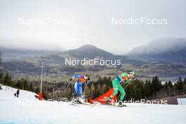 08.01.2023, Val di Fiemme, Italy (ITA): Martin Himma (EST), Thomas Maloney Westgaard (IRL), (l-r)  - FIS world cup cross-country, tour de ski, final climb, Val di Fiemme (ITA). www.nordicfocus.com. © Barbieri/NordicFocus. Every downloaded picture is fee-liable.