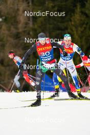 08.01.2023, Val di Fiemme, Italy (ITA): Dietmar Noeckler (ITA), Johan Haeggstroem (SWE), (l-r)  - FIS world cup cross-country, tour de ski, final climb, Val di Fiemme (ITA). www.nordicfocus.com. © Barbieri/NordicFocus. Every downloaded picture is fee-liable.