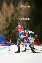 08.01.2023, Val di Fiemme, Italy (ITA): Dietmar Noeckler (ITA), Johan Haeggstroem (SWE), (l-r)  - FIS world cup cross-country, tour de ski, final climb, Val di Fiemme (ITA). www.nordicfocus.com. © Barbieri/NordicFocus. Every downloaded picture is fee-liable.