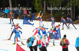 08.01.2023, Val di Fiemme, Italy (ITA): Francesco De Fabiani (ITA), Roman Furger (SUI), Jonas Dobler (GER), Hunter Wonders (USA), Ben Ogden (USA), (l-r)  - FIS world cup cross-country, tour de ski, final climb, Val di Fiemme (ITA). www.nordicfocus.com. © Barbieri/NordicFocus. Every downloaded picture is fee-liable.