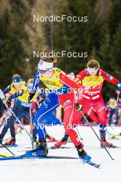 08.01.2023, Val di Fiemme, Italy (ITA): Delphine Claudel (FRA) - FIS world cup cross-country, tour de ski, final climb, Val di Fiemme (ITA). www.nordicfocus.com. © Barbieri/NordicFocus. Every downloaded picture is fee-liable.