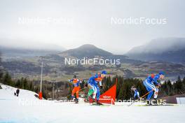 08.01.2023, Val di Fiemme, Italy (ITA): Adam Fellner (CZE), Perttu Hyvarinen (FIN), Markus Vuorela (FIN), (l-r)  - FIS world cup cross-country, tour de ski, final climb, Val di Fiemme (ITA). www.nordicfocus.com. © Barbieri/NordicFocus. Every downloaded picture is fee-liable.