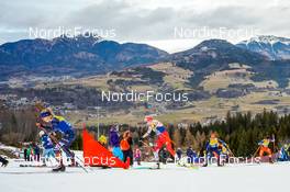 08.01.2023, Val di Fiemme, Italy (ITA): Sophia Laukli (USA), Teresa Stadlober (AUT), Katharina Hennig (GER), Katerina Razymova (CZE), (l-r)  - FIS world cup cross-country, tour de ski, final climb, Val di Fiemme (ITA). www.nordicfocus.com. © Barbieri/NordicFocus. Every downloaded picture is fee-liable.