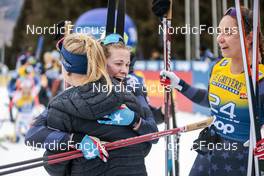 08.01.2023, Val di Fiemme, Italy (ITA): Sophia Laukli (USA), Julia Kern (USA), (l-r)  - FIS world cup cross-country, tour de ski, final climb, Val di Fiemme (ITA). www.nordicfocus.com. © Modica/NordicFocus. Every downloaded picture is fee-liable.