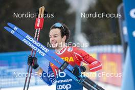 08.01.2023, Val di Fiemme, Italy (ITA): Jules Lapierre (FRA) - FIS world cup cross-country, tour de ski, final climb, Val di Fiemme (ITA). www.nordicfocus.com. © Modica/NordicFocus. Every downloaded picture is fee-liable.