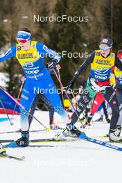 08.01.2023, Val di Fiemme, Italy (ITA): Eva Urevc (SLO), Caterina Ganz (ITA), (l-r)  - FIS world cup cross-country, tour de ski, final climb, Val di Fiemme (ITA). www.nordicfocus.com. © Barbieri/NordicFocus. Every downloaded picture is fee-liable.