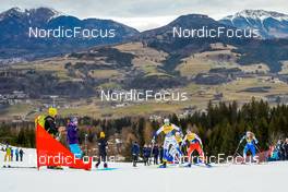 08.01.2023, Val di Fiemme, Italy (ITA): Moa Ilar (SWE), Nadine Faehndrich (SUI), Anja Mandeljc (SLO), (l-r)  - FIS world cup cross-country, tour de ski, final climb, Val di Fiemme (ITA). www.nordicfocus.com. © Barbieri/NordicFocus. Every downloaded picture is fee-liable.
