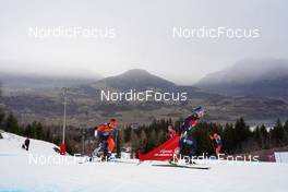 08.01.2023, Val di Fiemme, Italy (ITA): Russell Kennedy (CAN), Jonas Dobler (GER), (l-r)  - FIS world cup cross-country, tour de ski, final climb, Val di Fiemme (ITA). www.nordicfocus.com. © Barbieri/NordicFocus. Every downloaded picture is fee-liable.