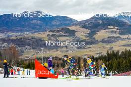08.01.2023, Val di Fiemme, Italy (ITA): Cristina Pittin (ITA), Anna Comarella (ITA), Katerina Janatova (CZE), (l-r)  - FIS world cup cross-country, tour de ski, final climb, Val di Fiemme (ITA). www.nordicfocus.com. © Barbieri/NordicFocus. Every downloaded picture is fee-liable.