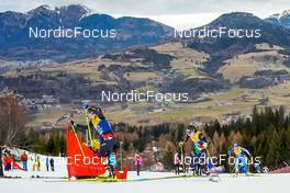 08.01.2023, Val di Fiemme, Italy (ITA): Cristina Pittin (ITA), Anna Comarella (ITA), Katerina Janatova (CZE), (l-r)  - FIS world cup cross-country, tour de ski, final climb, Val di Fiemme (ITA). www.nordicfocus.com. © Barbieri/NordicFocus. Every downloaded picture is fee-liable.