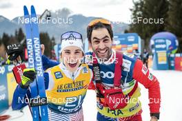 08.01.2023, Val di Fiemme, Italy (ITA): Delphine Claudel (FRA) - FIS world cup cross-country, tour de ski, final climb, Val di Fiemme (ITA). www.nordicfocus.com. © Modica/NordicFocus. Every downloaded picture is fee-liable.