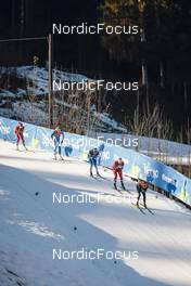 06.01.2023, Val di Fiemme, Italy (ITA): Heidi Weng (NOR), Anne Kyllonen (FIN), Eva Urevc (SLO), Tiril Udnes Weng (NOR), Katharina Hennig (GER), (l-r)  - FIS world cup cross-country, tour de ski, individual sprint, Val di Fiemme (ITA). www.nordicfocus.com. © Modica/NordicFocus. Every downloaded picture is fee-liable.
