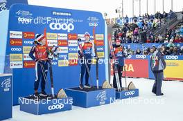 06.01.2023, Val di Fiemme, Italy (ITA): Tiril Udnes Weng (NOR), Lotta Udnes Weng (NOR), Mathilde Myhrvold (NOR), (l-r)  - FIS world cup cross-country, tour de ski, individual sprint, Val di Fiemme (ITA). www.nordicfocus.com. © Barbieri/NordicFocus. Every downloaded picture is fee-liable.