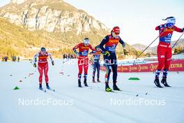 06.01.2023, Val di Fiemme, Italy (ITA): Nadine Faehndrich (SUI), Tiril Udnes Weng (NOR), Rosie Brennan (USA), Katharina Hennig (GER), Lotta Udnes Weng (NOR), (l-r)  - FIS world cup cross-country, tour de ski, individual sprint, Val di Fiemme (ITA). www.nordicfocus.com. © Barbieri/NordicFocus. Every downloaded picture is fee-liable.