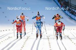06.01.2023, Val di Fiemme, Italy (ITA): Lotta Udnes Weng (NOR), Nadine Faehndrich (SUI), Krista Parmakoski (FIN), Katharina Hennig (GER), (l-r)  - FIS world cup cross-country, tour de ski, individual sprint, Val di Fiemme (ITA). www.nordicfocus.com. © Modica/NordicFocus. Every downloaded picture is fee-liable.