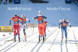06.01.2023, Val di Fiemme, Italy (ITA): Mathilde Myhrvold (NOR), Anna Dyvik (SWE), Tereza Beranova (CZE), Kerttu Niskanen (FIN), (l-r)  - FIS world cup cross-country, tour de ski, individual sprint, Val di Fiemme (ITA). www.nordicfocus.com. © Modica/NordicFocus. Every downloaded picture is fee-liable.