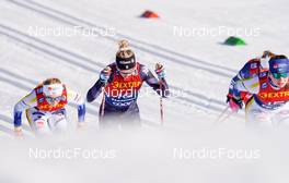 06.01.2023, Val di Fiemme, Italy (ITA): Maerta Rosenberg (SWE), Jessie Diggins (USA), Moa Ilar (SWE), (l-r)  - FIS world cup cross-country, tour de ski, individual sprint, Val di Fiemme (ITA). www.nordicfocus.com. © Barbieri/NordicFocus. Every downloaded picture is fee-liable.