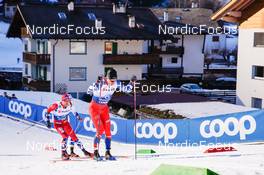06.01.2023, Val di Fiemme, Italy (ITA): Paal Golberg (NOR), Michal Novak (CZE), (l-r)  - FIS world cup cross-country, tour de ski, individual sprint, Val di Fiemme (ITA). www.nordicfocus.com. © Barbieri/NordicFocus. Every downloaded picture is fee-liable.