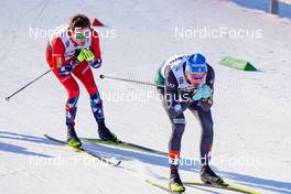 06.01.2023, Val di Fiemme, Italy (ITA): Haavard Moseby (NOR), Simone Mocellini (ITA), (l-r)  - FIS world cup cross-country, tour de ski, individual sprint, Val di Fiemme (ITA). www.nordicfocus.com. © Barbieri/NordicFocus. Every downloaded picture is fee-liable.