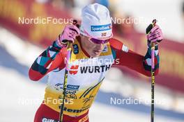06.01.2023, Val di Fiemme, Italy (ITA): Johannes Hoesflot Klaebo (NOR) - FIS world cup cross-country, tour de ski, individual sprint, Val di Fiemme (ITA). www.nordicfocus.com. © Modica/NordicFocus. Every downloaded picture is fee-liable.