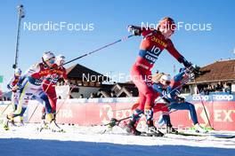 06.01.2023, Val di Fiemme, Italy (ITA): Mathilde Myhrvold (NOR), Tereza Beranova (CZE), Kerttu Niskanen (FIN), Anna Dyvik (SWE), (l-r)  - FIS world cup cross-country, tour de ski, individual sprint, Val di Fiemme (ITA). www.nordicfocus.com. © Modica/NordicFocus. Every downloaded picture is fee-liable.