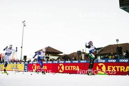 06.01.2023, Val di Fiemme, Italy (ITA): Simone Mocellini (ITA), Lucas Chanavat (FRA), (l-r)  - FIS world cup cross-country, tour de ski, individual sprint, Val di Fiemme (ITA). www.nordicfocus.com. © Modica/NordicFocus. Every downloaded picture is fee-liable.