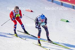06.01.2023, Val di Fiemme, Italy (ITA): Haavard Moseby (NOR), Simone Mocellini (ITA), (l-r)  - FIS world cup cross-country, tour de ski, individual sprint, Val di Fiemme (ITA). www.nordicfocus.com. © Barbieri/NordicFocus. Every downloaded picture is fee-liable.