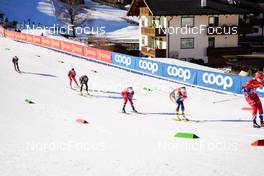 06.01.2023, Val di Fiemme, Italy (ITA): Katerina Janatova (CZE), Tereza Beranova (CZE), Lotta Udnes Weng (NOR), Anna Dyvik (SWE), Mathilde Myhrvold (NOR), (l-r)  - FIS world cup cross-country, tour de ski, individual sprint, Val di Fiemme (ITA). www.nordicfocus.com. © Barbieri/NordicFocus. Every downloaded picture is fee-liable.