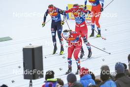 06.01.2023, Val di Fiemme, Italy (ITA): Katharina Hennig (GER), Tiril Udnes Weng (NOR), Mathilde Myhrvold (NOR), (l-r)  - FIS world cup cross-country, tour de ski, individual sprint, Val di Fiemme (ITA). www.nordicfocus.com. © Barbieri/NordicFocus. Every downloaded picture is fee-liable.