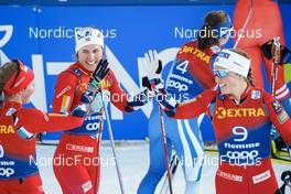 06.01.2023, Val di Fiemme, Italy (ITA): Mathilde Myhrvold (NOR), Tereza Beranova (CZE), Lotta Udnes Weng (NOR), (l-r)  - FIS world cup cross-country, tour de ski, individual sprint, Val di Fiemme (ITA). www.nordicfocus.com. © Barbieri/NordicFocus. Every downloaded picture is fee-liable.